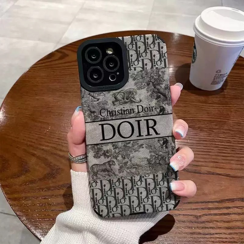 Doir pattern fine hole imitation fur phone case suitable for iPhone 17 16 15 14 13 12 11 Pro Max Plus X XS Max anti drop phone case